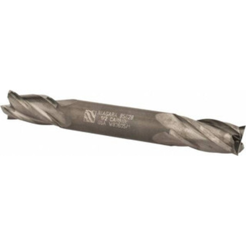 Niagara Cutter 1/2, 1 LOC, 1/2 Shank Diam, 4 OAL, 4 Flute, Solid Carbide Square End Mill Double End, Uncoated, Spiral Flute, 30 Helix, Centercutting, Right Hand Cut, Right Hand Flute, Series CD430 17005420 – 71282735