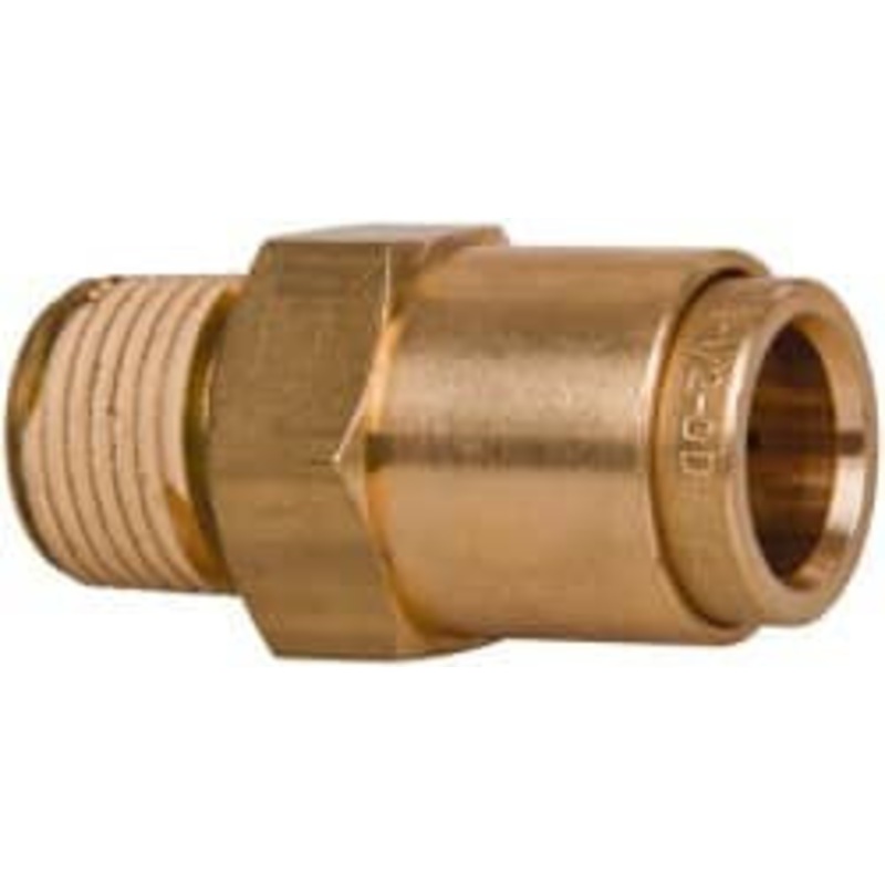 Norgren 1/2 Outside Diam, 3/8 NPT, Brass Push-to-Connect Tube Male Connector 150 Max psi, Tube to Male NPT Connection, Buna O-Ring 95453021M – 00188375