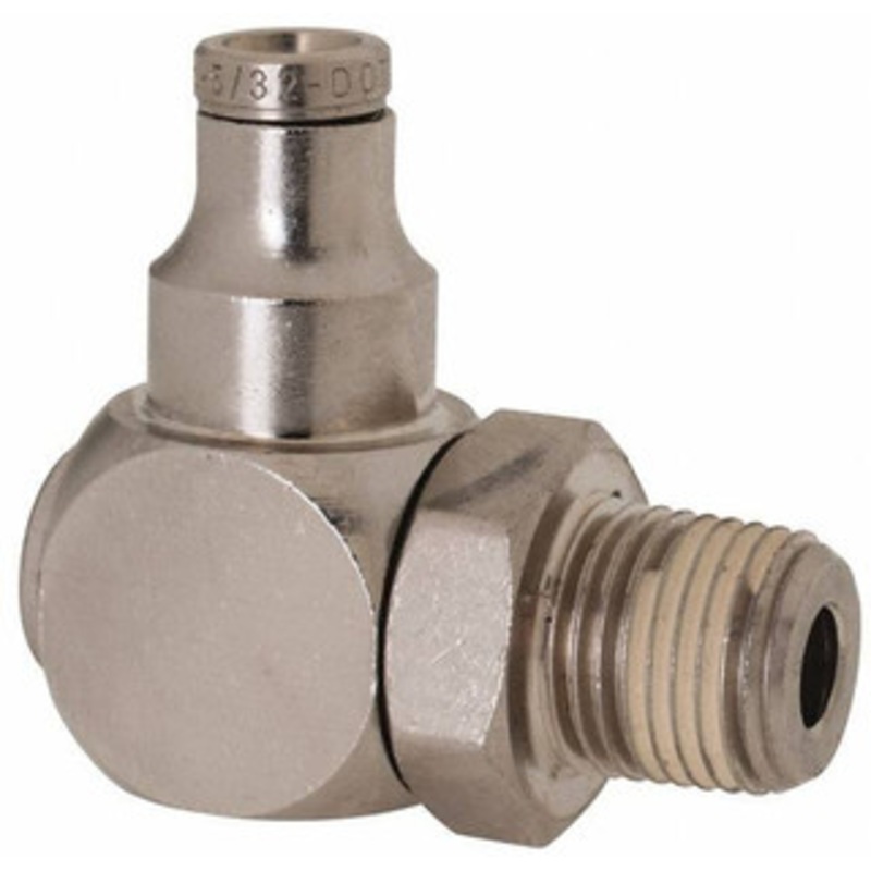 Norgren 1/8 NPTF, Nickel Plated Brass Push-to-Connect Tube Banjo Elbow 260 Max psi, Tube to Male Connection 12R510218 – 48792030
