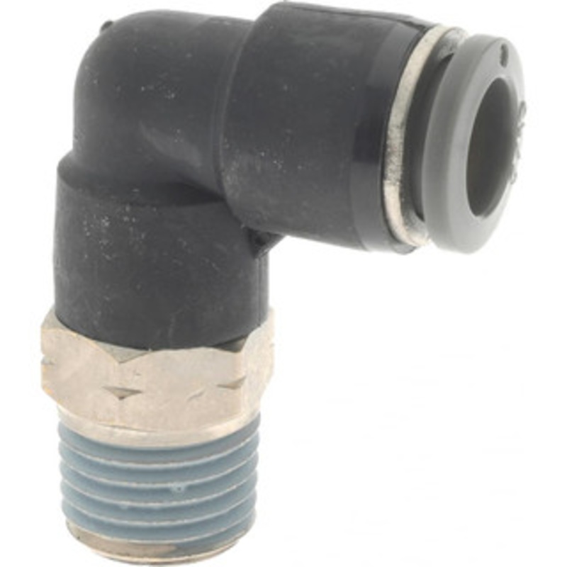Norgren 5/16 Tube OD, 1/4 NPTF Brass Push-to-Connect Tube Male Swivel Elbow Tube to Male NPT Connection, 150 Max psi, Nitrile O-Ring, 0 to 175F Working Temp C24470528 – 00349225
