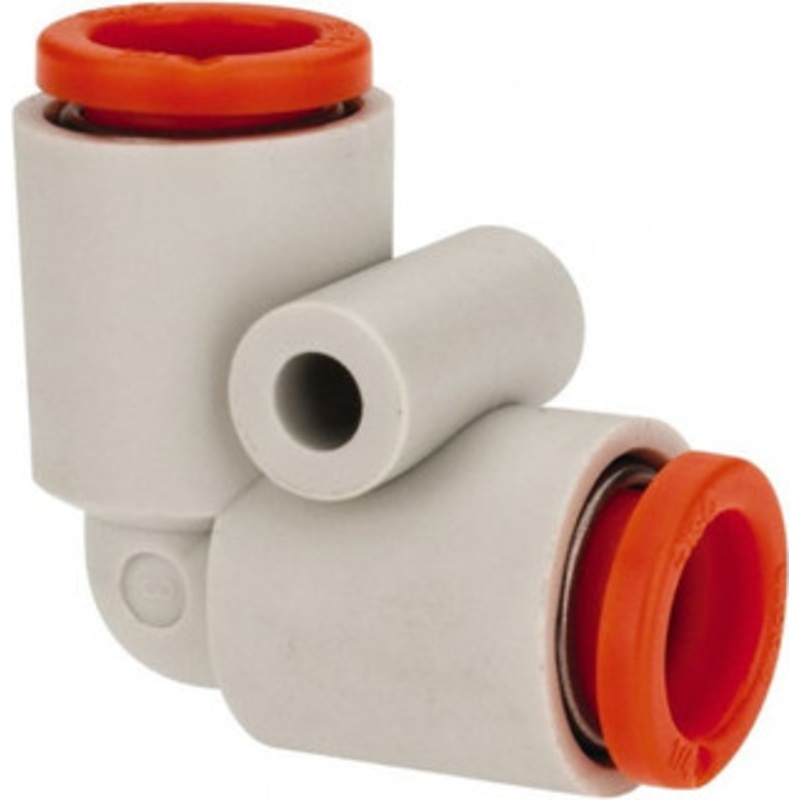 SMC Pneumatics 1/4 OD, Brass/Polybutylene Push-to-Connect Union Elbow 145 Max psi KQ2L07-00A – 04313656