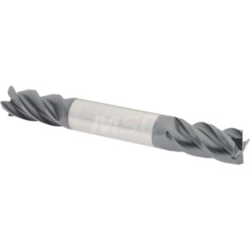 Accupro 1/2, 1 LOC, 1/2 Shank Diam, 4 OAL, 4 Flute, Solid Carbide Square End Mill Double End, AlTiN Finish, Spiral Flute, 40 Helix, Centercutting, Right Hand Cut, Right Hand Flute 12185145 – 09420654