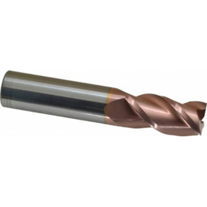 Accupro 3/4, 1-1/2 LOC, 3/4 Shank Diam, 4 OAL, 3 Flute, Solid Carbide Square End Mill Single End, TiCN Finish, Spiral Flute, 40 Helix, Centercutting, Right Hand Cut, Right Hand Flute 12182130 – 09798927