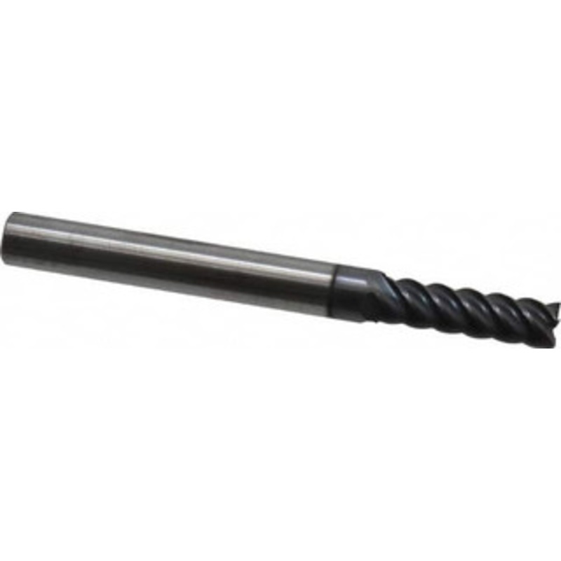 Accupro 7/32, 3/4 LOC, 1/4 Shank Diam, 2-1/2 OAL, 5 Flute, Solid Carbide Square End Mill Single End, AlTiN Finish, Spiral Flute, 45 Helix, Centercutting, Right Hand Cut, Right Hand Flute 5452188C11 – 00052589