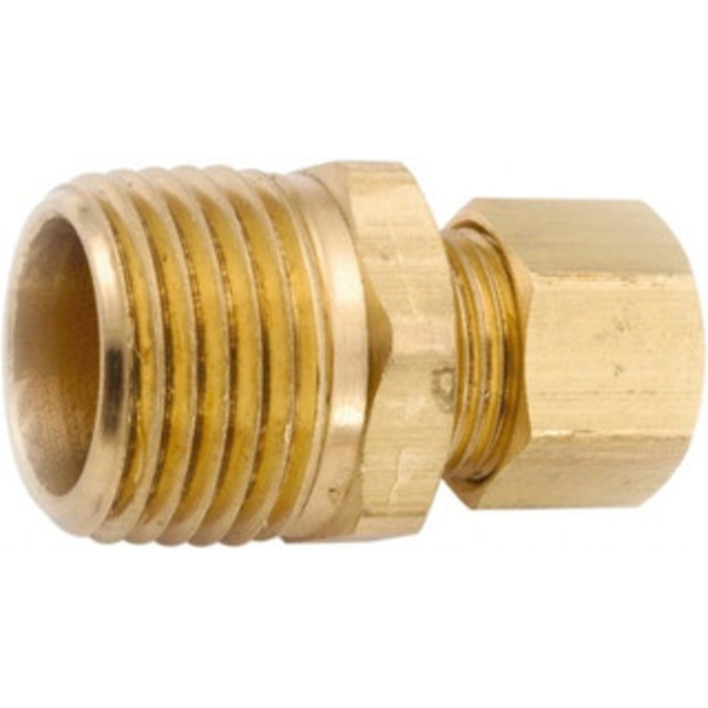 Anderson Metals 3/16 Tube OD x 1/4 NPT Brass Compression Tube Male Connector Comp x MNPT Ends, 400 Max psi 750068-0304 – 55509244