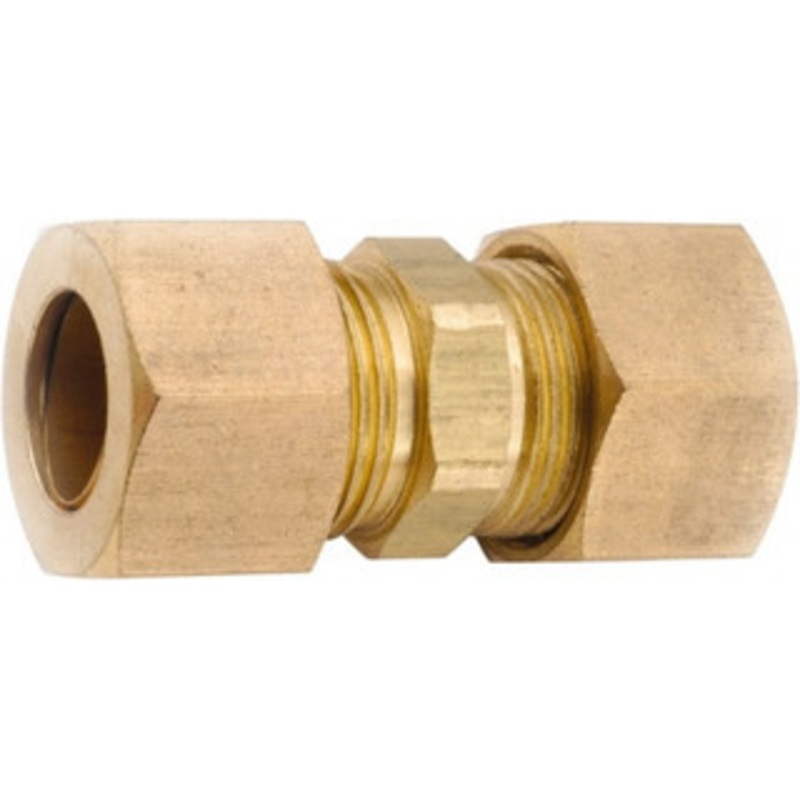 Anderson Metals 3/8 Tube OD x 9/16-24 Thread Brass Compression Tube Union Comp x Comp Ends, 200 Max psi 750062-06 – 55507982
