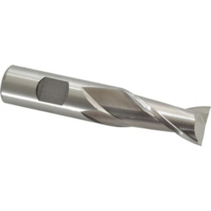 Cleveland 3/4, 1-5/16 LOC, 3/4 Shank Diam, 3-7/8 OAL, 2 Flute, High Speed Steel Square End Mill Single End, Uncoated, Spiral Flute, 30 Helix, Centercutting, Right Hand Cut, Right Hand Flute, Series HG-2 C41630 – 87393013