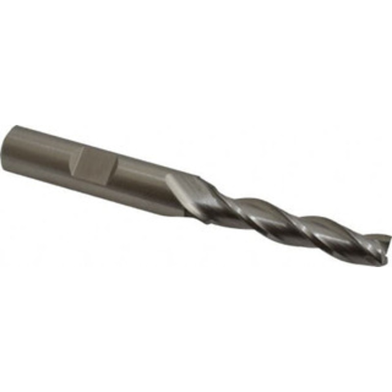 Cleveland 9/32, 1-3/8 LOC, 3/8 Shank Diam, 3-1/8 OAL, 3 Flute, High Speed Steel Square End Mill Single End, Uncoated, Spiral Flute, 30 Helix, Centercutting, Right Hand Cut, Right Hand Flute, Series HG-3 C39734 – 87412573