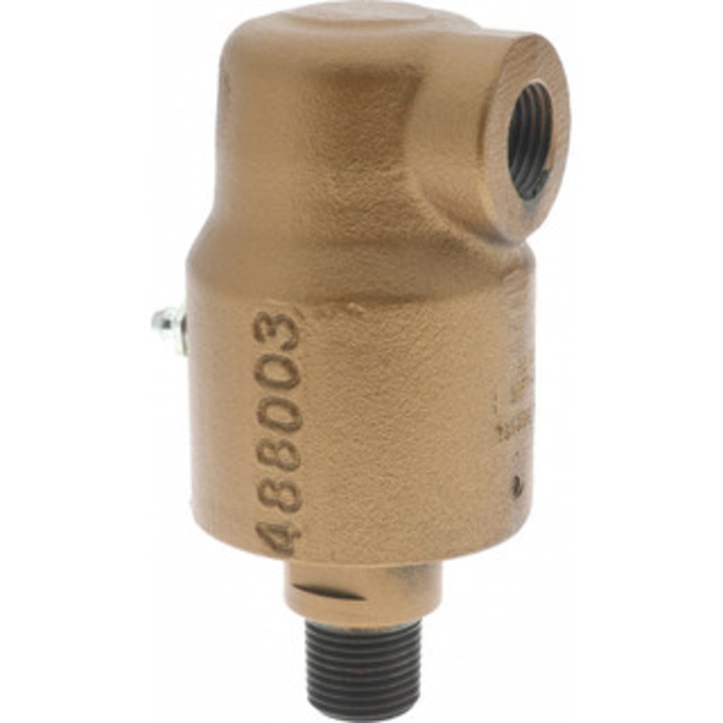 Duff-Norton 1/2 NPT Right Hand Rotor Thread, 1/2 NPT Port, 5 Body Length, Single Flow, General Purpose, Rotary Union 320 Max Shaft RPM, 1500 Max Machine Thread RPM, 700 Max Pipe Thread RPM, 100 Max Air psi, 100 Max Hot Oil psi – 06689202