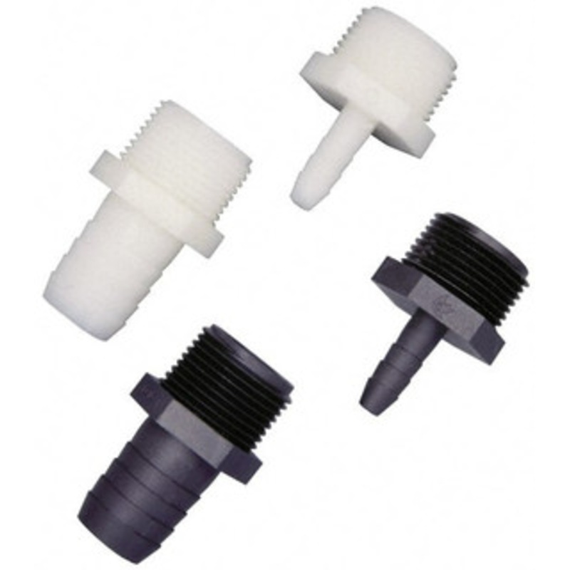 Green Leaf 1 Barb, 1 NPT, Multiple Barbed Tube Adapter Polypropylene, Male A 1010 P – 77211951