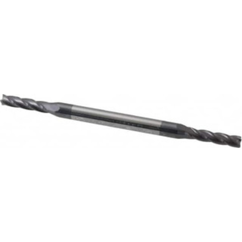 Hertel 3/32, 3/8 LOC, 1/8 Shank Diam, 2 OAL, 4 Flute, Solid Carbide Square End Mill Double End, AlTiN Finish, 30 Helix, Centercutting, Right Hand Cut 750577 – 59910778
