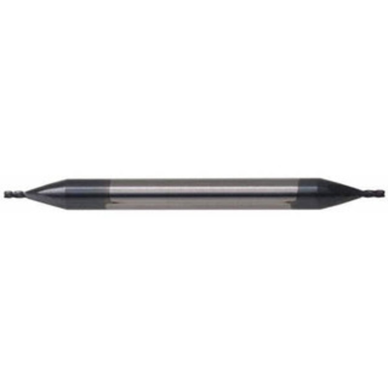 Hertel 7/16, 7/8 LOC, 1/2 Shank Diam, 4 OAL, 4 Flute, Solid Carbide Square End Mill Double End, TiN Finish, 30 Helix, Centercutting, Right Hand Cut 750582 – 59913616