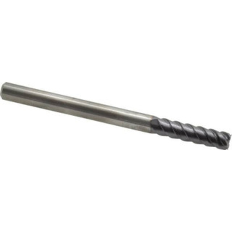 Kennametal 5/16, 1-1/8 LOC, 5/16 Shank Diam, 4 OAL, 4 Flute, Solid Carbide Square End Mill Single End, AlTiN Finish, Spiral Flute, 50 Helix, Centercutting, Right Hand Cut, Right Hand Flute, Series HPRDM 1925152 – 81224818