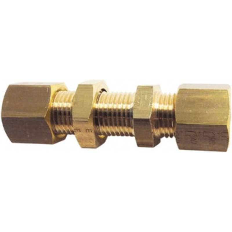 Legris 18mm Tube OD Brass Compression Tube Bulkhead Union Comp x Comp Ends, 261 Max psi, -40F Min 0116 18 00 – 65400988