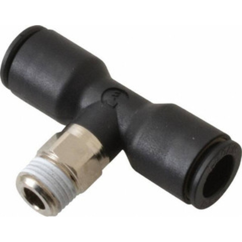 Legris 5/16 OD, 1/8 BSPT, Nylon/Nickel Plated Brass Push-to-Connect Male Branch Tee 290 Max psi 3108 08 10 – 48682181