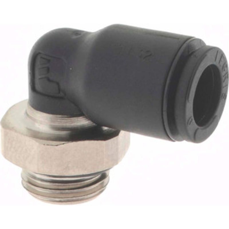 Legris 6mm OD, 1/8 BSPP, Nylon/Nickel Plated Brass Push-to-Connect Male Elbow 290 Max psi 3199 06 10 – 48684377