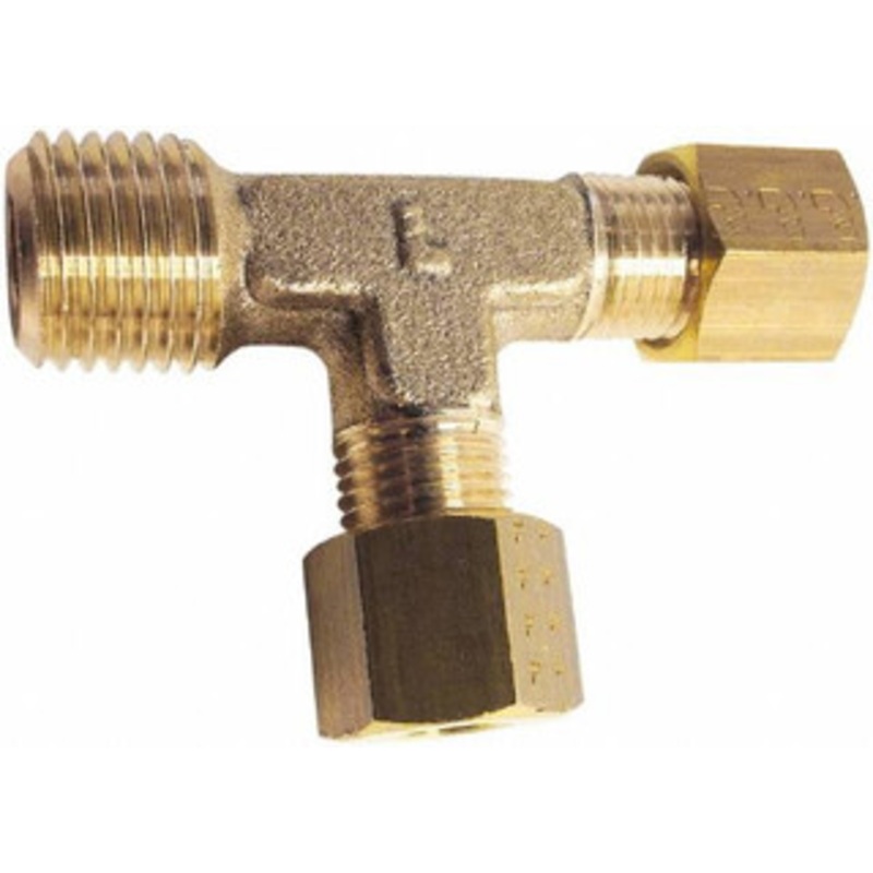 Legris 6mm Tube OD x 1/8 BSPT Brass Compression Tube Male Run Tee Comp x MBSPT Ends, 319 Max psi, -40F Min 0103 06 10 – 55530067