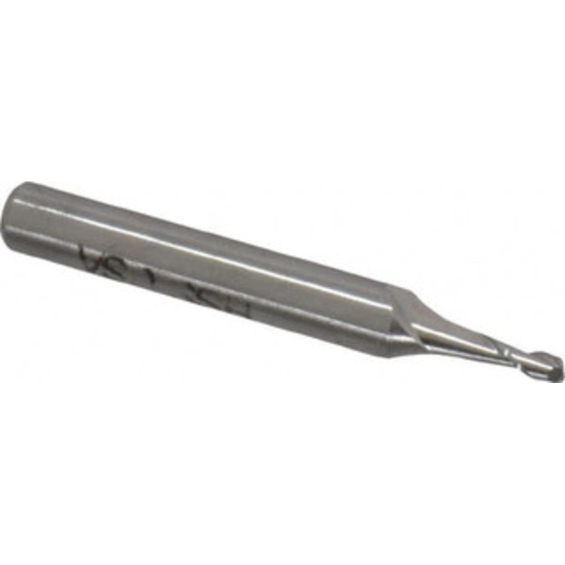 Made in USA 0.075, 0.225 LOC, 3/16 Shank Diam, 1-1/2 OAL, 2 Flute, High Speed Steel Square End Mill Single End, Uncoated, Centercutting 846-.075 – 71768758