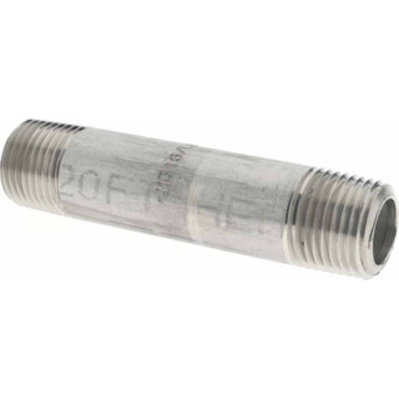 Merit Brass 1/2 x 3.5 316/316L Stainless Steel Pipe Nipple Seamless, Threaded, Schedule 80 6508-350 – 36907228