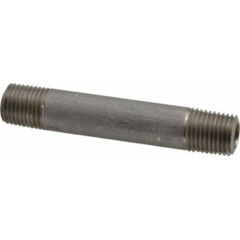 Merit Brass 1/4 x 3.5 304/304L Stainless Steel Pipe Nipple Seamless, Threaded, Schedule 80 4504-350 – 74618059