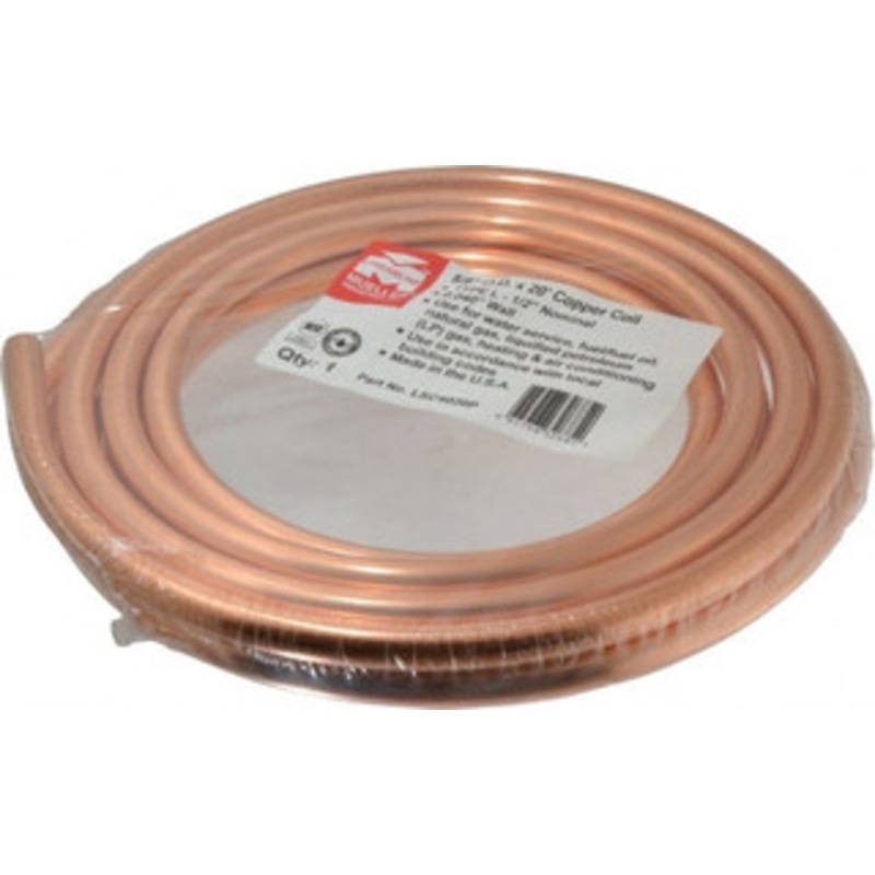 Mueller Industries 20 ft. Long, 5/8 OD x 0.545 ID, Copper Seamless Tube 0.04 Wall Thickness, 0.285 Ft/Lb LSC4020P – 09347006