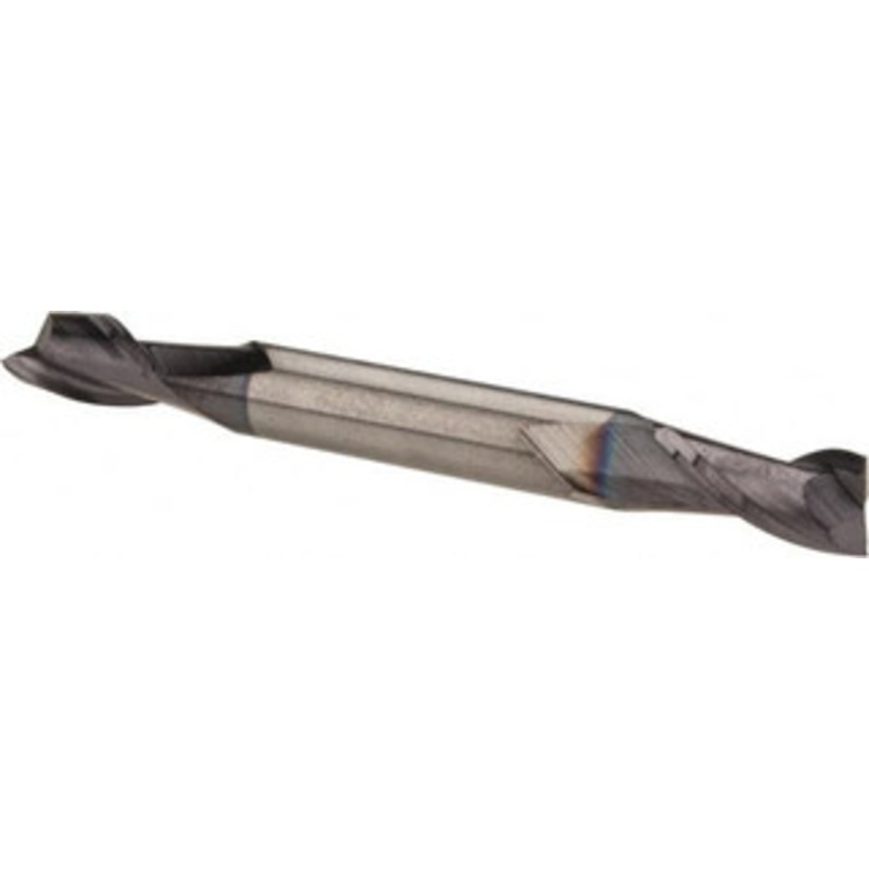 Niagara Cutter 3/16, 3/8 LOC, 3/16 Shank Diam, 2 OAL, 2 Flute, Solid Carbide Square End Mill Double End, TiAlN Finish, Spiral Flute, 30 Helix, Centercutting, Right Hand Cut, Right Hand Flute, Series CSD230 17006225 – 85615425