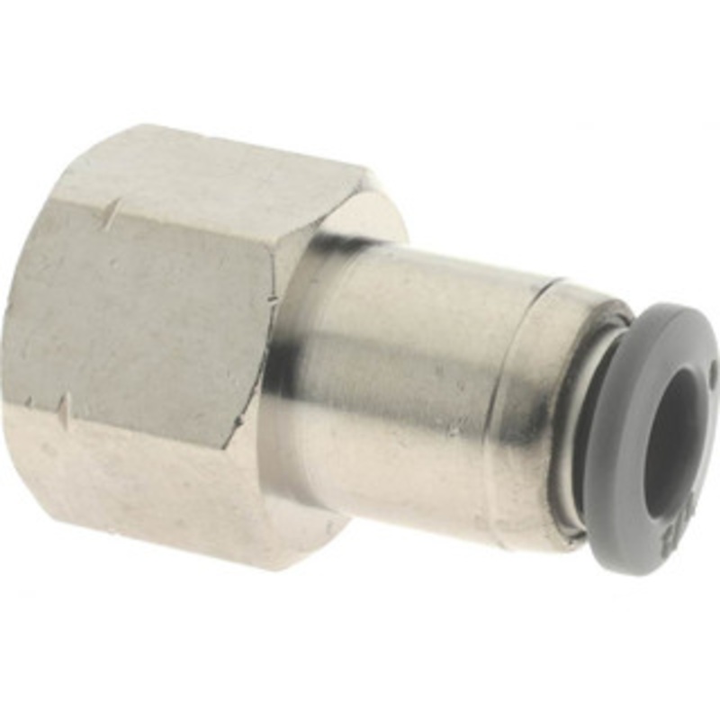 Norgren 1/4 Tube OD, 1/4 NPTF Brass Push-to-Connect Tube Female Connector Tube to Female NPT Connection, 150 Max psi, Nitrile O-Ring, 0 to 175F Working Temp C24260428 – 00349068