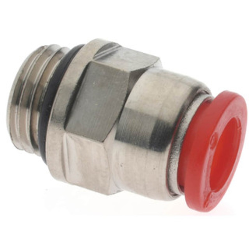 Norgren 8mm Tube OD, 1/4 BSPP Brass Push-to-Connect Tube Male Connector Tube to Male BSPP Connection, 150 Max psi, Nitrile O-Ring, 0 to 175F Working Temp C02250828 – 00350686