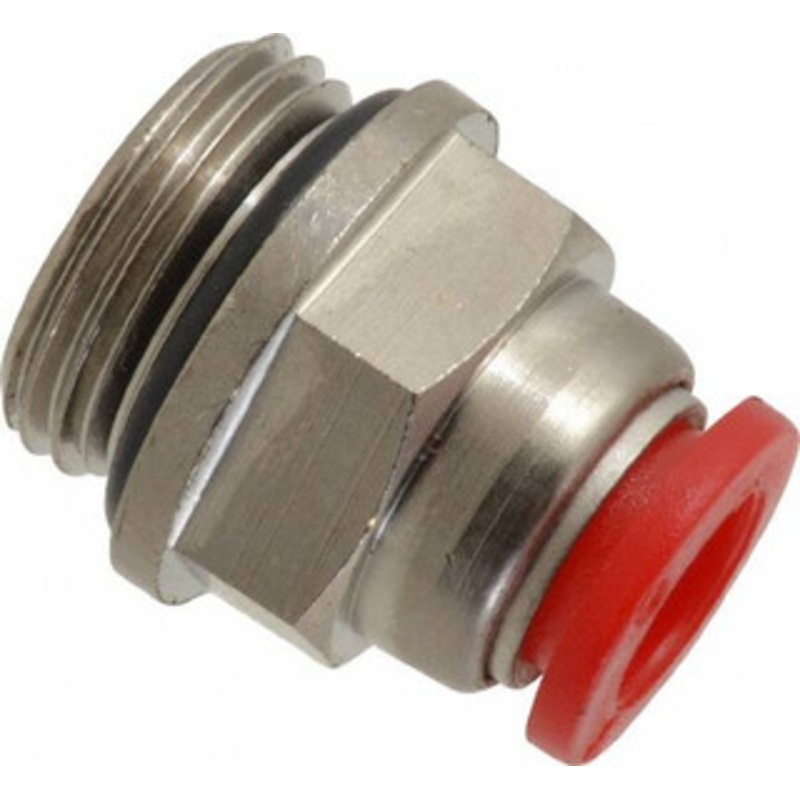 Norgren 8mm Tube OD, 3/8 BSPP Brass Push-to-Connect Tube Male Connector Tube to Male BSPP Connection, 150 Max psi, Nitrile O-Ring, 0 to 175F Working Temp C02250838 – 00350694