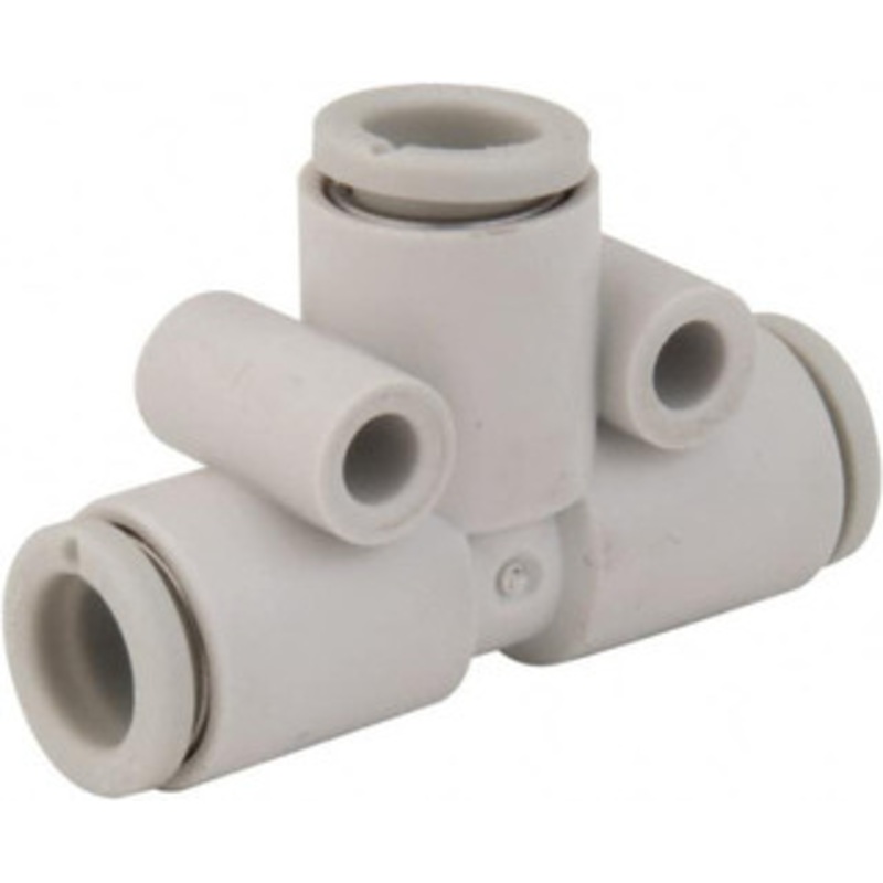 SMC Pneumatics 8mm OD, Brass/Polybutylene Push-to-Connect Union Tee 145 Max psi KQ2T08-00A – 43405885