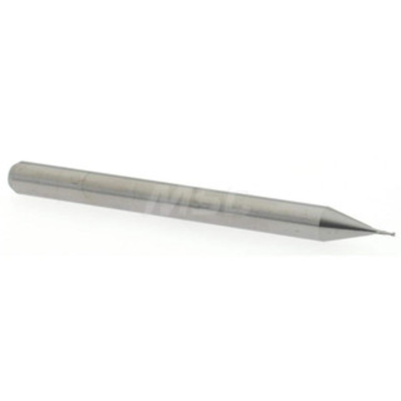 Accupro 0.015, 0.045 LOC, 1/8 Shank Diam, 1-1/2 OAL, 2 Flute, Solid Carbide Square End Mill Single End, Uncoated, Spiral Flute, 30 Helix, Centercutting, Right Hand Cut, Right Hand Flute, Series Miniature 6500022 – 37289501
