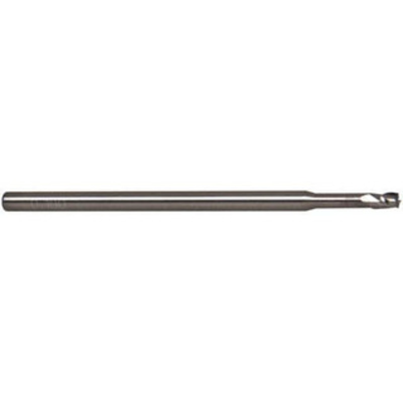 Accupro 0.1, 0.15 LOC, 1/8 Shank Diam, 2-1/2 OAL, 3 Flute, Solid Carbide Square End Mill Single End, Uncoated, Spiral Flute, 30 Helix, Centercutting, Series Miniature 6501078 – 58746983