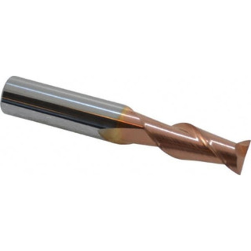 Accupro 13/32, 1 LOC, 7/16 Shank Diam, 2-3/4 OAL, 2 Flute, Solid Carbide Square End Mill Single End, TiCN Finish, Spiral Flute, 40 Helix, Centercutting, Right Hand Cut, Right Hand Flute 12181438 – 07770803