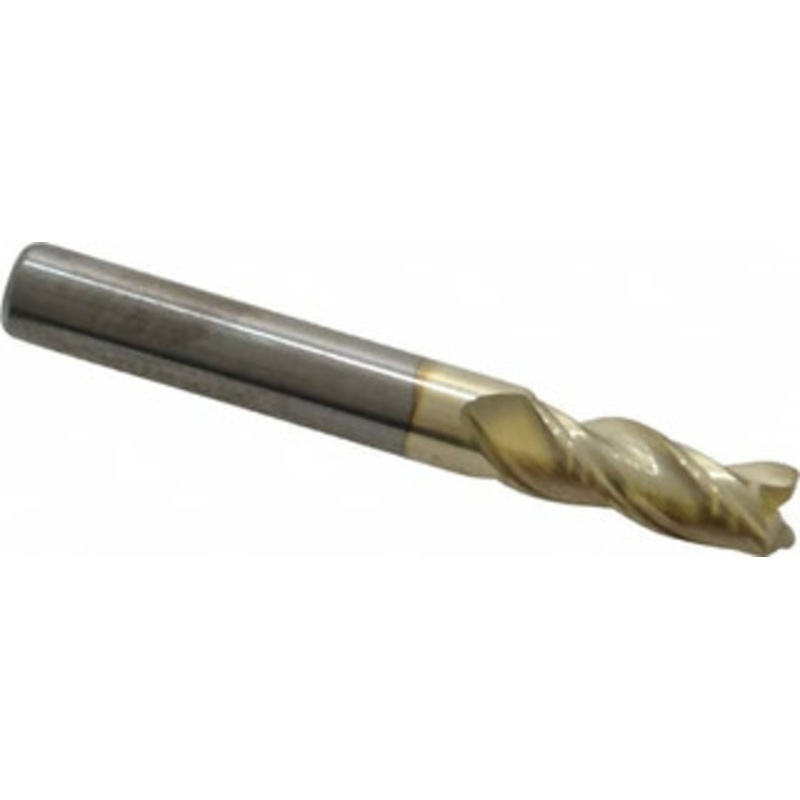 Accupro 5/16, 13/16 LOC, 5/16 Shank Diam, 2-1/2 OAL, 3 Flute, Solid Carbide Square End Mill Single End, ZrN Finish, Spiral Flute, Variable Helix, Centercutting, Right Hand Cut, Right Hand Flute 3513125C5 – 04428215