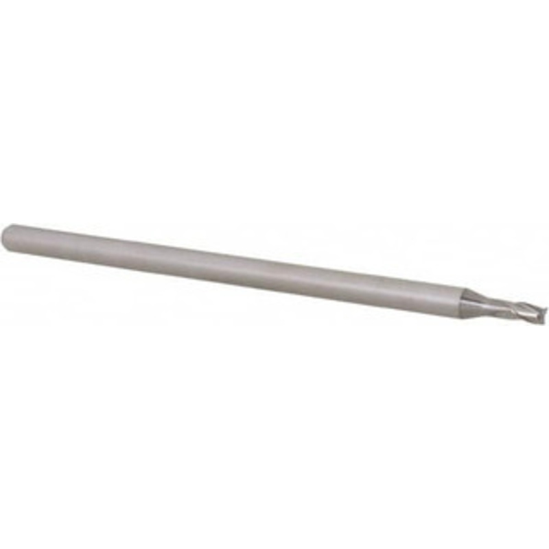 Accupro 5/64, 0.117 LOC, 1/8 Shank Diam, 2-1/2 OAL, 3 Flute, Solid Carbide Square End Mill Single End, Uncoated, Spiral Flute, 30 Helix, Centercutting, Right Hand Cut, Right Hand Flute, Series Miniature 6501336 – 62785613
