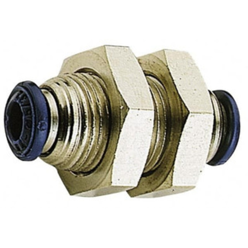 Aignep USA 5/32 Outside Diam, Nickel Plated Brass Push-to-Connect Bulkhead Union 250 Max psi, Tube to Tube Connection, Buna O-Ring 88050-53 – 82900986