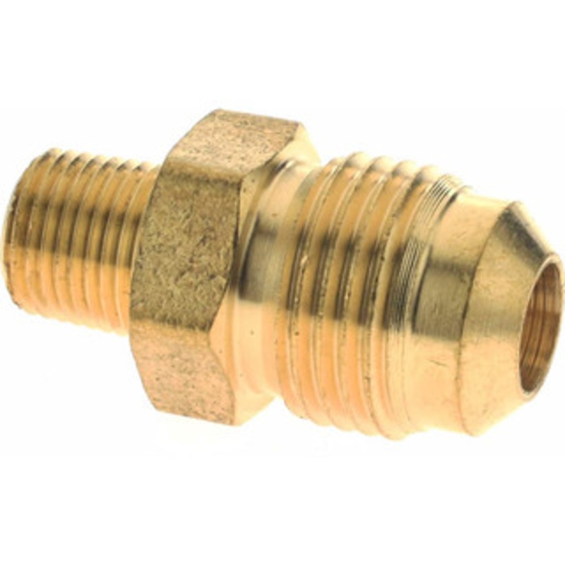 CerroBrass 3/8 Tube OD x 1/8 Thread 45 Brass Flared Tube Male Connector Flare x MIP Ends P-U1-6A – 36984482