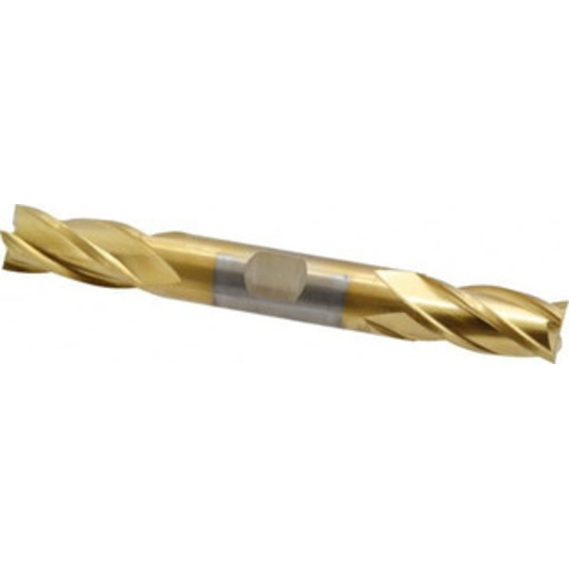 Cleveland 1/2, 1 LOC, 1/2 Shank Diam, 4-1/2 OAL, 4 Flute, Cobalt Square End Mill Double End, TiN Finish, Spiral Flute, 30 Helix, Centercutting, Right Hand Cut, Right Hand Flute, Series HDC-4C C32965 – 87423273