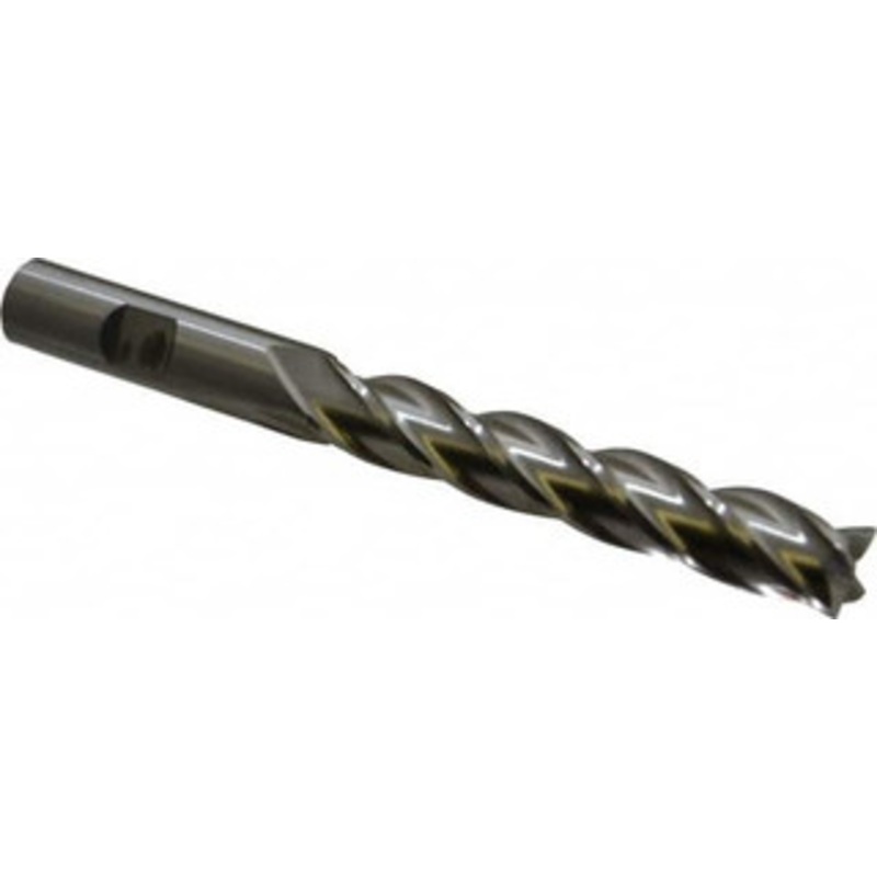 Cleveland 1/2, 50.8mm LOC, 1/2 Shank Diam, 5 OAL, 4 Flute, High Speed Steel Square End Mill Single End, Uncoated, Spiral Flute, 30 Helix, Centercutting, Right Hand Cut, Right Hand Flute, Series HG-4C C41390 – 87417135