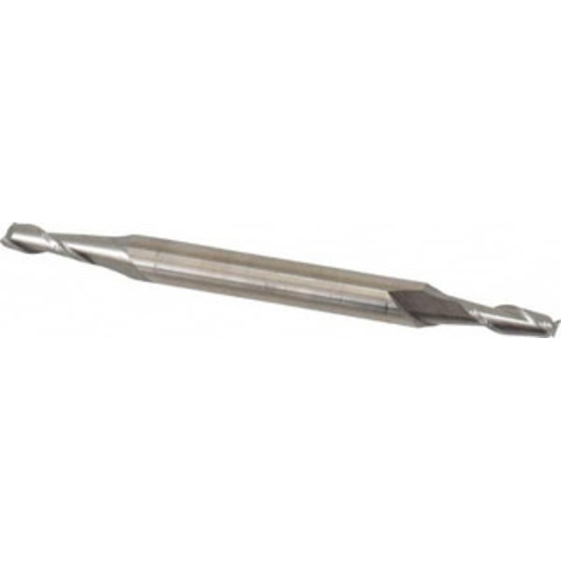 Cleveland 1/8, 3/8 LOC, 3/16 Shank Diam, 2-1/4 OAL, 2 Flute, High Speed Steel Square End Mill Double End, Uncoated, Spiral Flute, 30 Helix, Centercutting, Right Hand Cut, Right Hand Flute, Series HMD-2 C41043 – 87373692