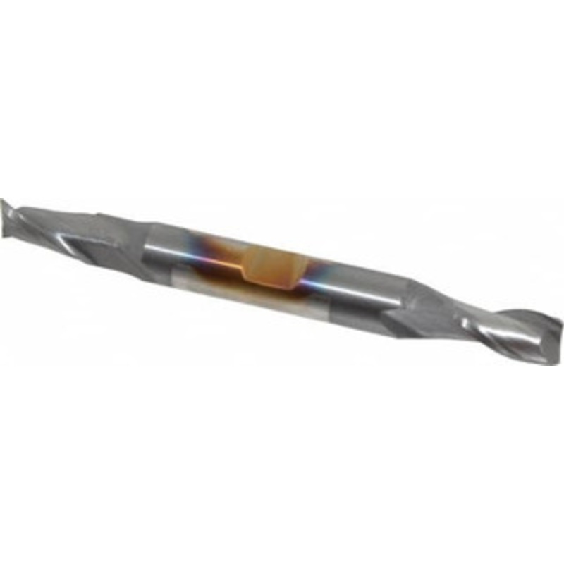 Cleveland 5/16, 9/16 LOC, 3/8 Shank Diam, 3-1/2 OAL, 2 Flute, Cobalt Square End Mill Double End, TiCN Finish, Spiral Flute, 30 Helix, Centercutting, Right Hand Cut, Right Hand Flute, Series HDC-2 C32892 – 87427084