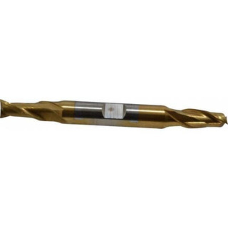 Cleveland 5/16, 9/16 LOC, 3/8 Shank Diam, 3-1/2 OAL, 2 Flute, High Speed Steel Square End Mill Double End, TiN Finish, Spiral Flute, 30 Helix, Centercutting, Right Hand Cut, Right Hand Flute, Series HD-2 C33660 – 87391892