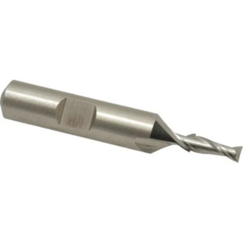 Cleveland 5/32, 0.438 LOC, 3/8 Shank Diam, 2-3/8 OAL, 2 Flute, High Speed Steel Square End Mill Single End, Uncoated, Spiral Flute, 30 Helix, Centercutting, Right Hand Cut, Right Hand Flute, Series HG-2 C33730 – 87392510