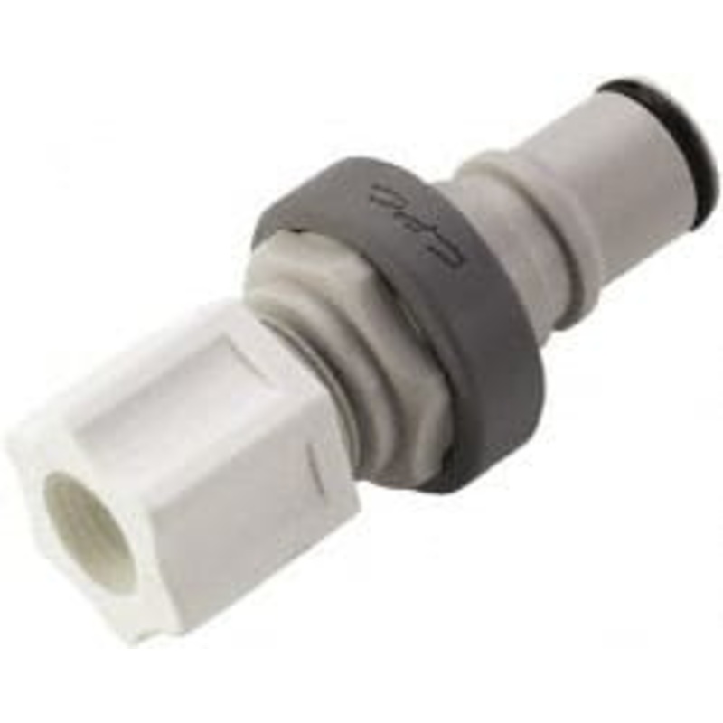 CPC Colder Products 3/8 Nominal Flow, 1/2 ID, Nonspill Quick Disconnect Coupling 120 Max psi, 32 to 160F, Polypropylene Coupling, EPDM O-Ring NS6D20008 – 54552104