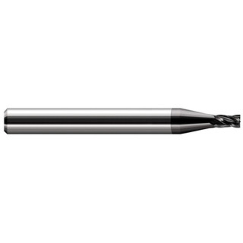 Harvey Tool 0.5mm, 0.03 LOC, 1/8 Shank Diam, 1-1/2 OAL, 4 Flute Solid Carbide Square End Mill Single End, Amorphous Diamond Finish, 30 Helix, Centercutting, RH Flute, RH Cut 14020-C4 – 53825147