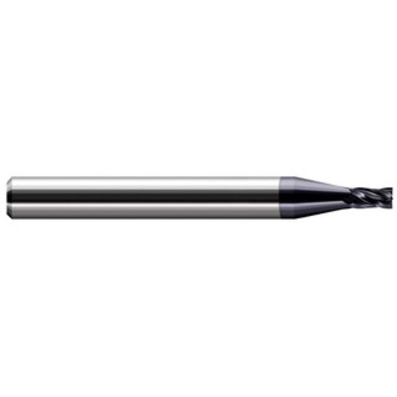 Harvey Tool 3/64, 0.07 LOC, 1/8 Shank Diam, 1-1/2 OAL, 4 Flute Solid Carbide Square End Mill Single End, AlTiN Finish, 30 Helix, Centercutting, RH Flute, RH Cut 14047-C3 – 33327933