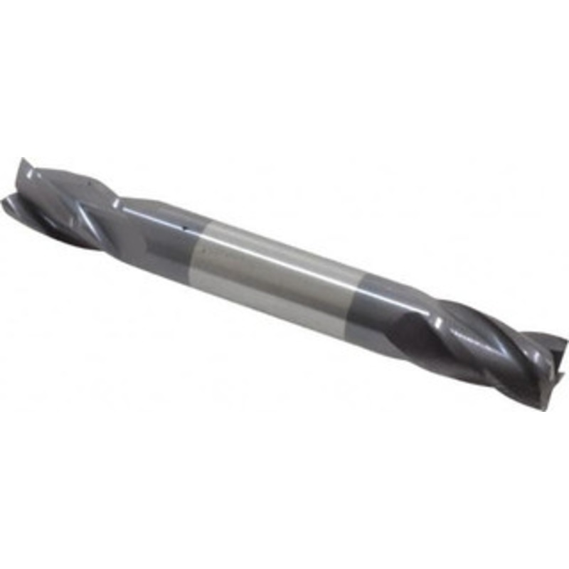 Hertel 5/16, 1/2 LOC, 5/16 Shank Diam, 2-1/2 OAL, 4 Flute, Solid Carbide Square End Mill Double End, AlTiN Finish, 30 Helix, Centercutting, Right Hand Cut 750304 – 59910737