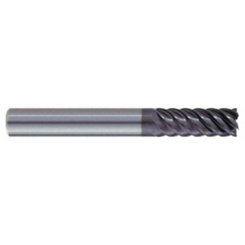 Kennametal 5/8, 1-9/16 LOC, 5/8 Shank Diam, 5 OAL, 6 Flute, Solid Carbide Square End Mill Single End, AlTiN Finish, Spiral Flute, 50 Helix, Centercutting, Right Hand Cut, Right Hand Flute, Series HPRDM 1925160 – 81224776