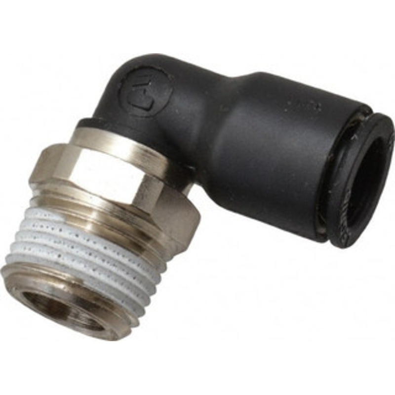 Legris 10mm Outside Diam, 3/8 NPT, Nylon Push-to-Connect Tube Male Elbow 290 Max psi, Tube to Male NPT Connection, Buna Nitrile O-Ring 3109 10 18 – 85334001