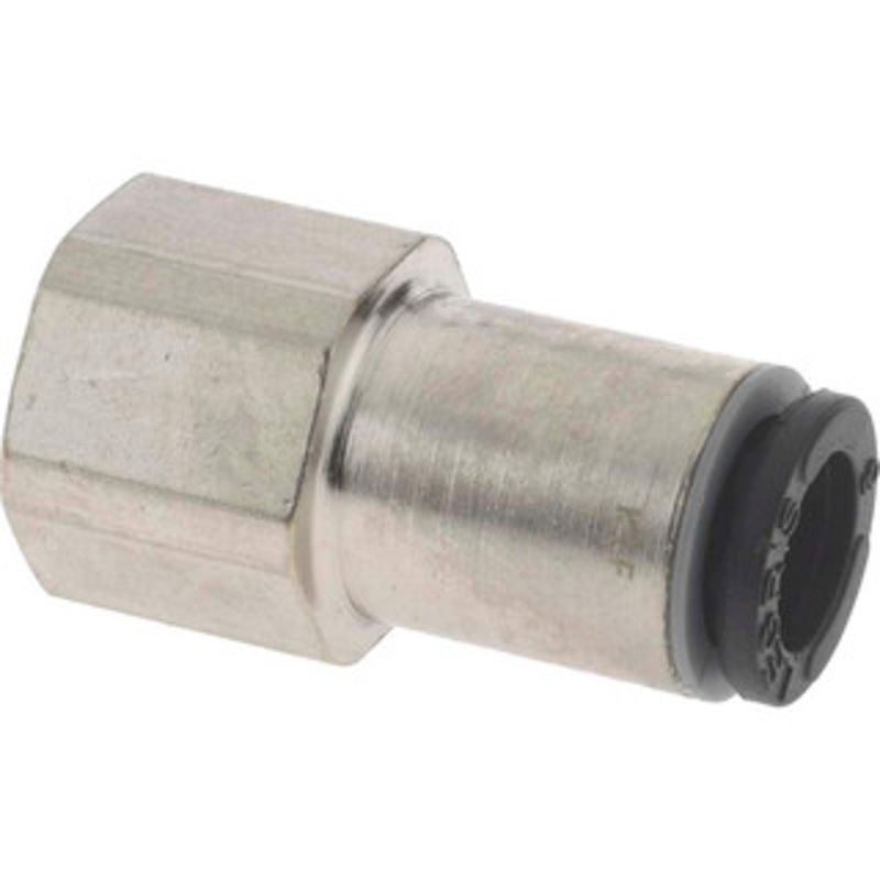 Legris 6mm Outside Diam, 1/8 BSPP, Nickel Plated Brass Push-to-Connect Tube Female Connector 290 Max psi 3114 06 10 – 48683114